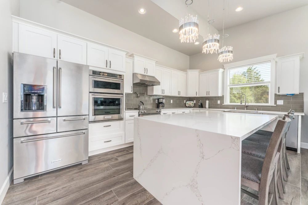 Gourmet kitchen in new luxury vacation home.