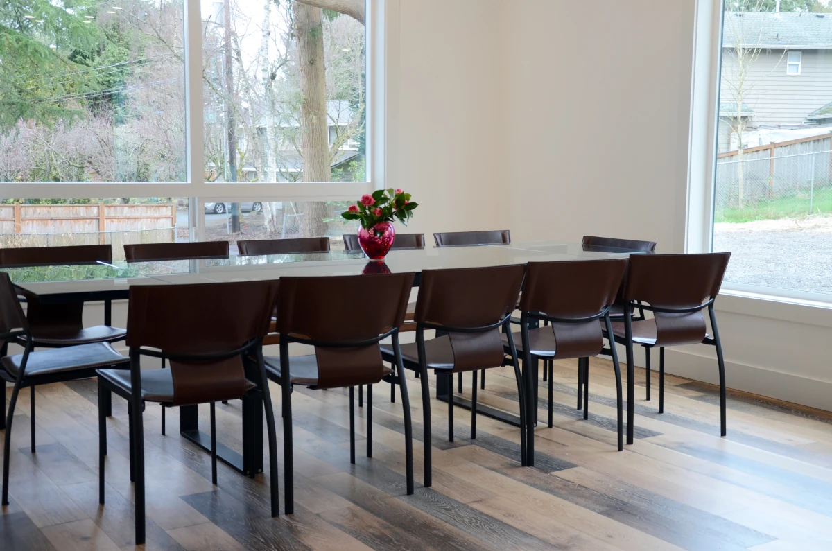 Sleek Dining Room - Edmonds Custom Home