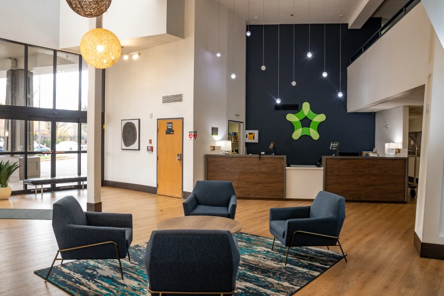 Extended Stay Hotel Reception Lobby - Portland, OR