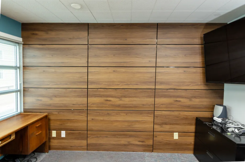 Service Linen Supply - Updated Office with Wood Feature Wall